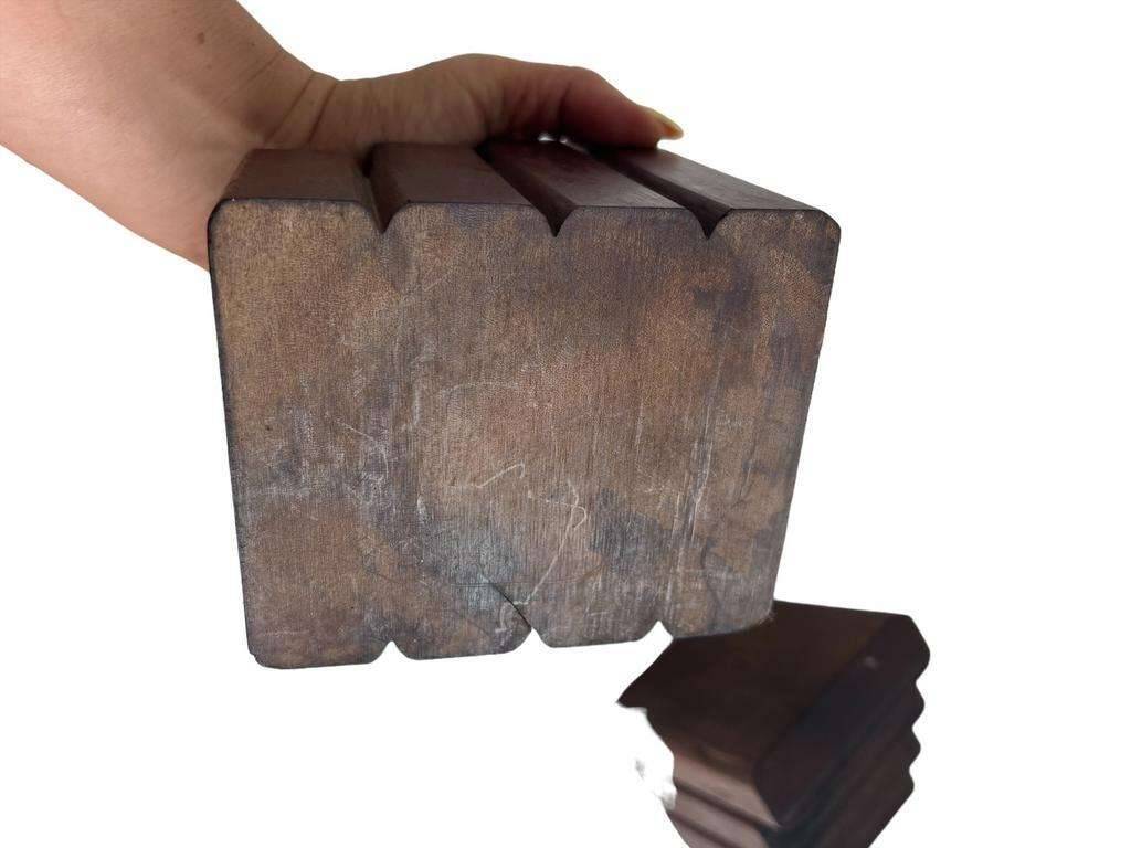 Vintage wooden bookends / book stand / decor