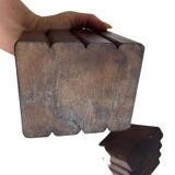 Vintage wooden bookends / book stand / decor