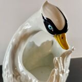 Swan ceramic planter from Bassano, Italy, Circa 1970