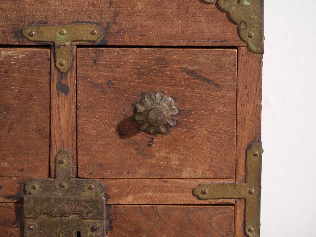Antique Japanese box with drawers and hinged lid – Early Showa period (c. 1928)