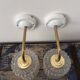 Pair of vintage chiseled glass wall lights