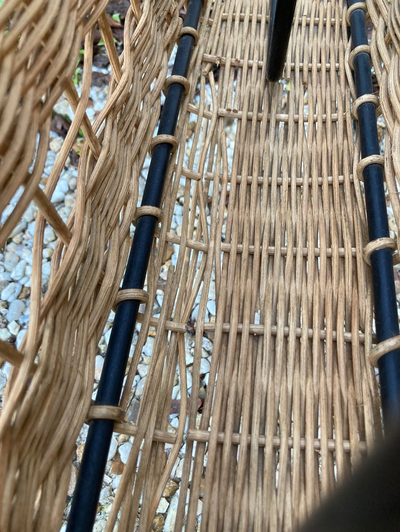 Raoul Guys vintage wicker magazine holder