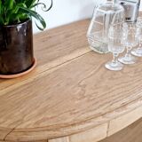 Louis XVI style oak desk console table