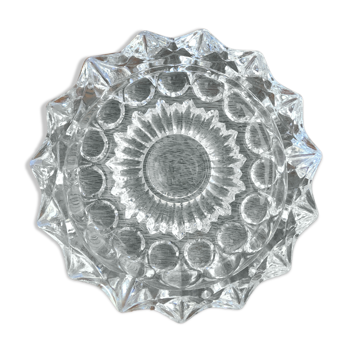 Molded glass ashtray