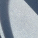 Blue Formica table for 4 to 6 people