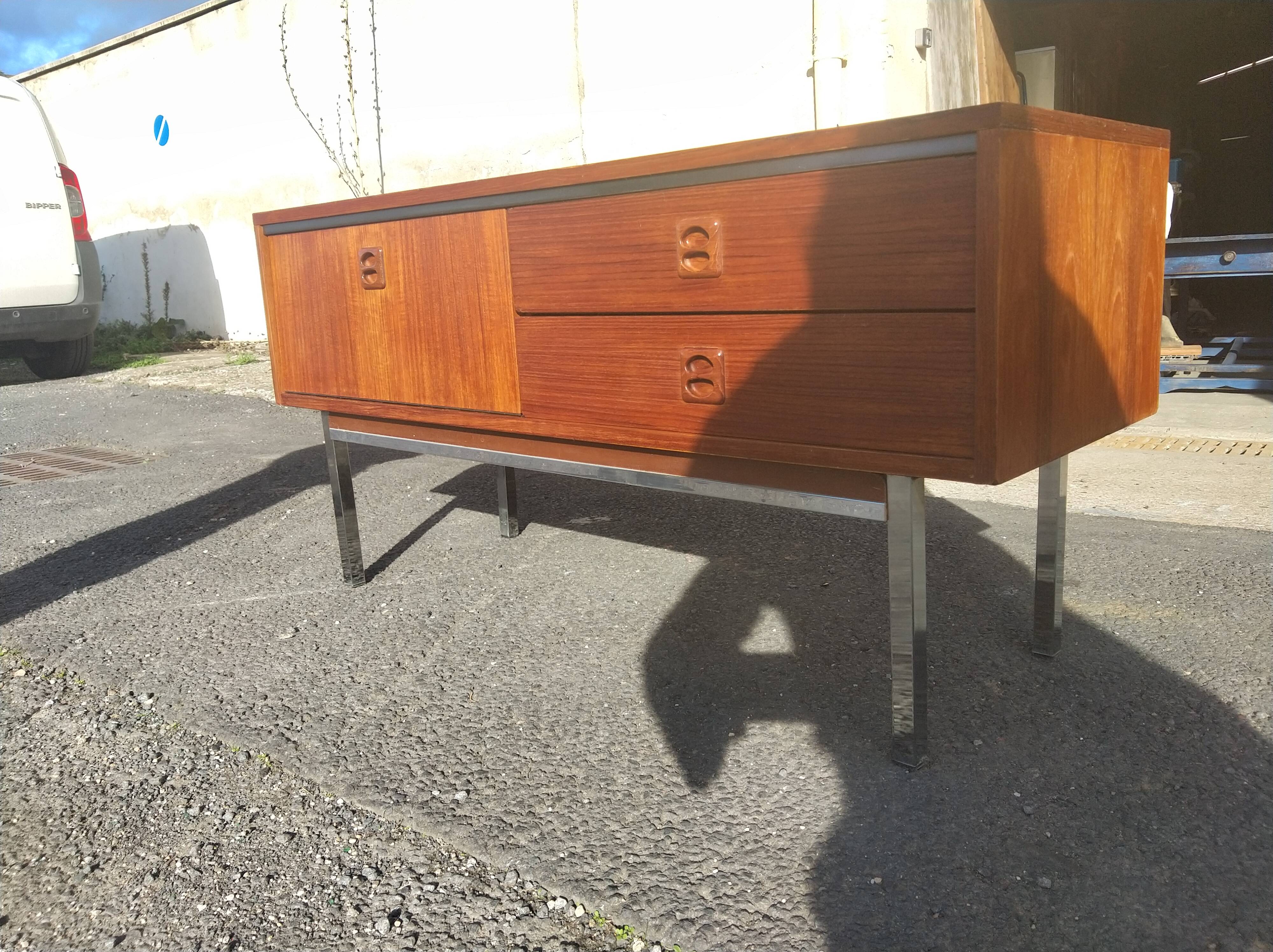 Teak sideboard or chest of drawers, 1960s