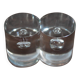 Pair of Murano glass bookends by designer Barbini, modernist bookend.