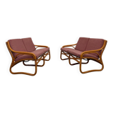 Vintage 1970s Scandinavian Bamboo Sofa