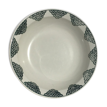 Old St Amand deep plate dark green