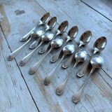 Set of 12 dessert spoons, Pompadour model, Christofle Goldsmiths