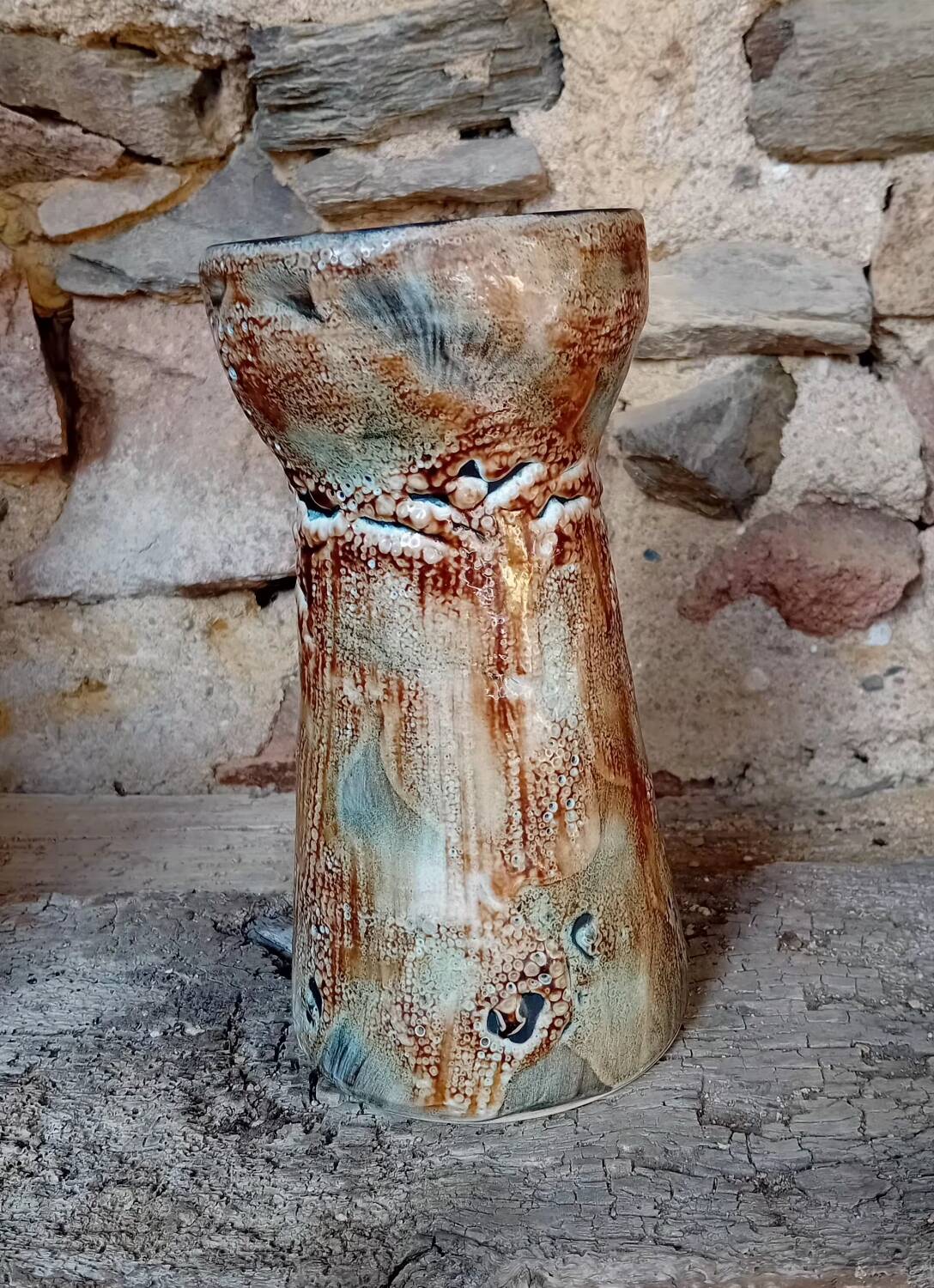 Fat Lava style ceramic vase