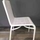White woven resin garden chair