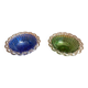 Pair of bol coupe fruit antique fostoria colony twisted green glass +