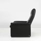 Exceptional De Sede DS50 lounge chair in black leather, Switzerland ca. 1980