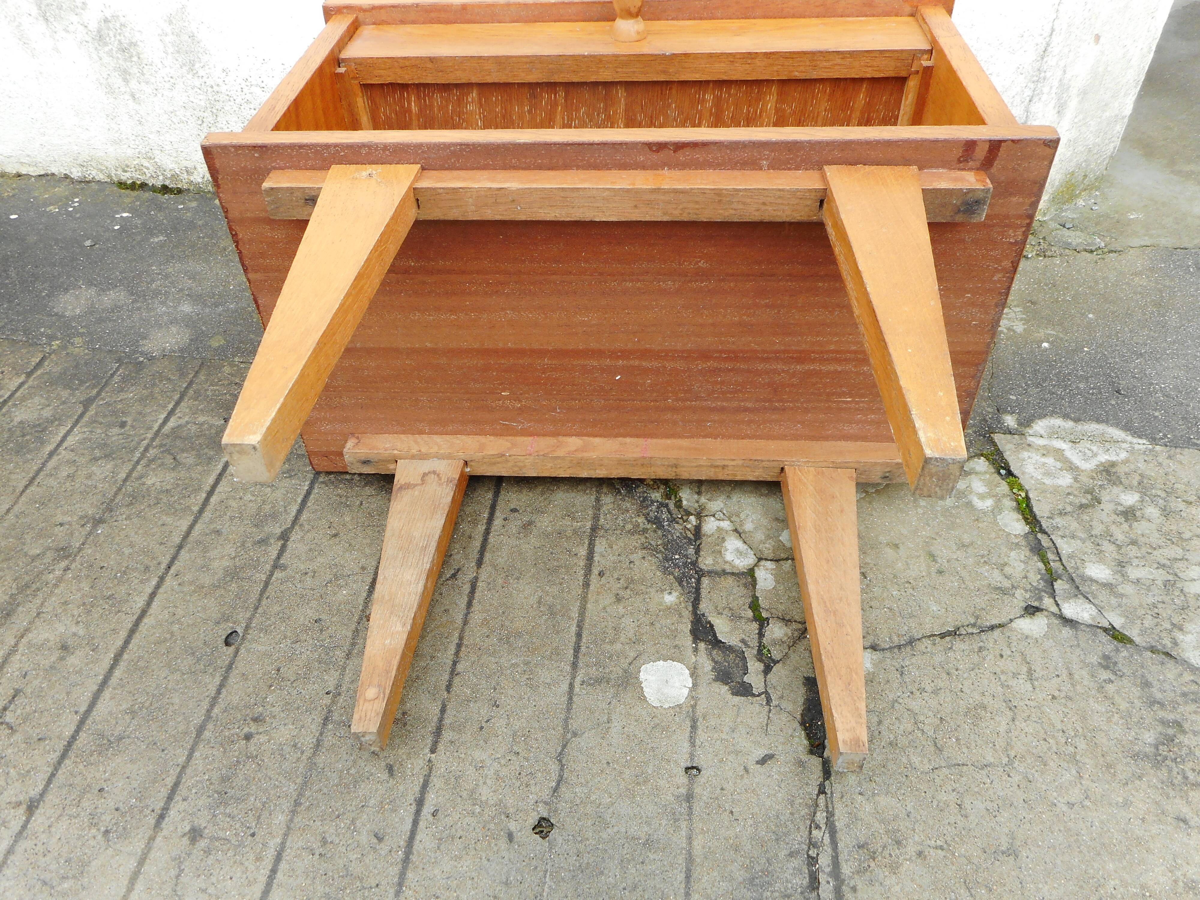 Light wood bedside table