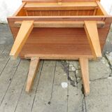 Light wood bedside table