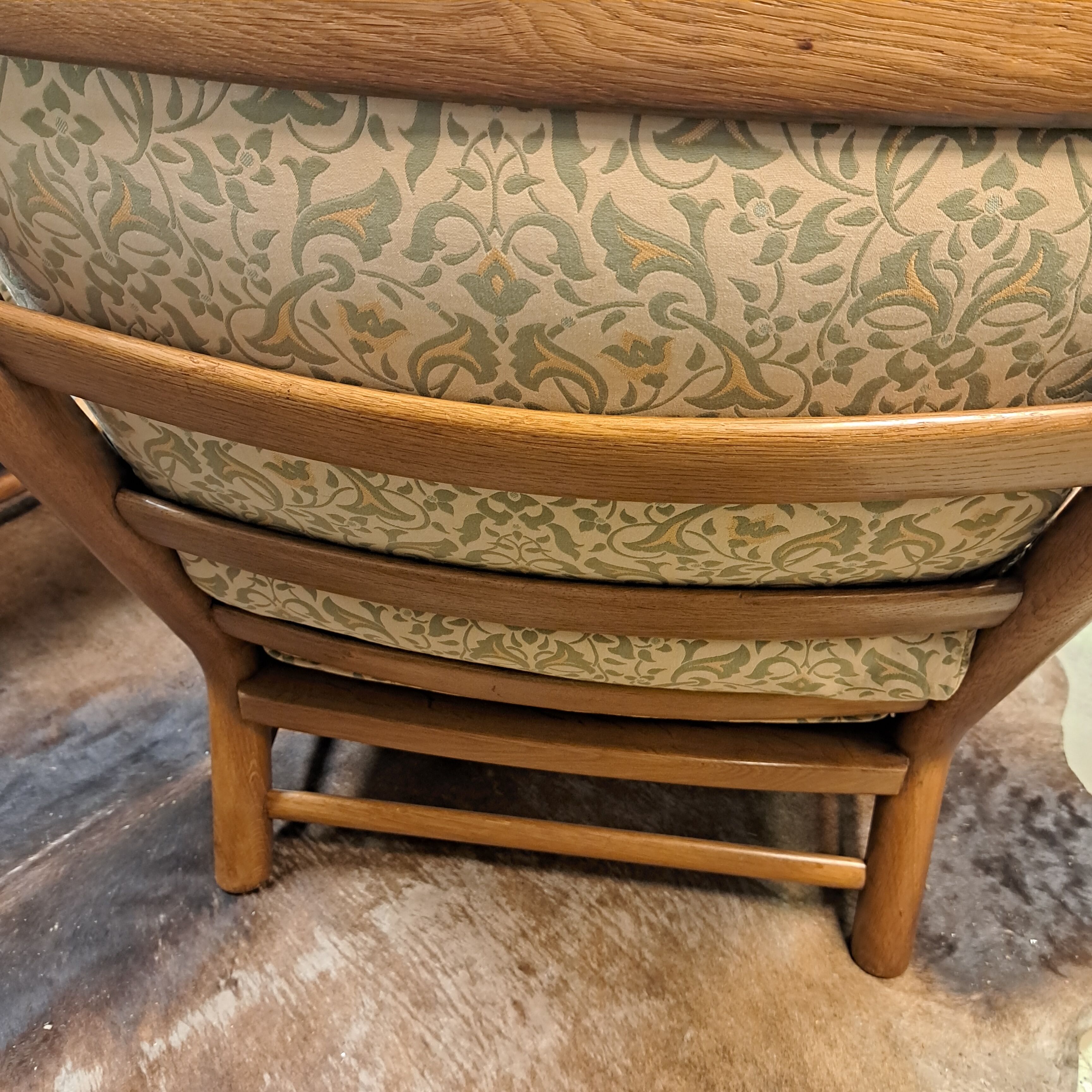 Scandinavian armchairs and ottomans