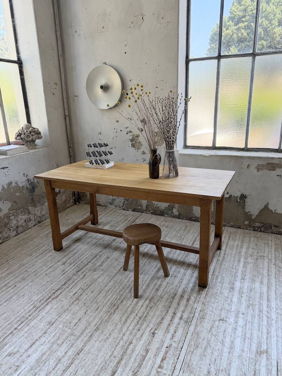 Table de ferme chêne doré 160cm