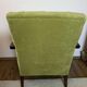 Art Deco walnut and green velvet armchair, Central Europe, 1930s