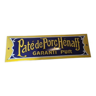 Plaque émaillée pâté de porc henaff