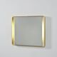 Miroir rectangulaire en métal doré, circa 1970