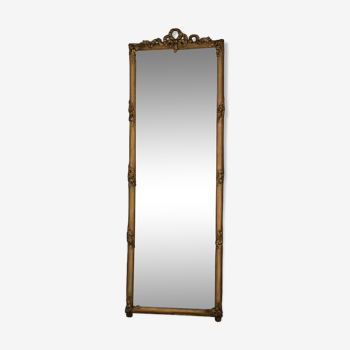 Miroir ancien d’entre deux doré fronton louis Philippe  glace mercure 70x200cm