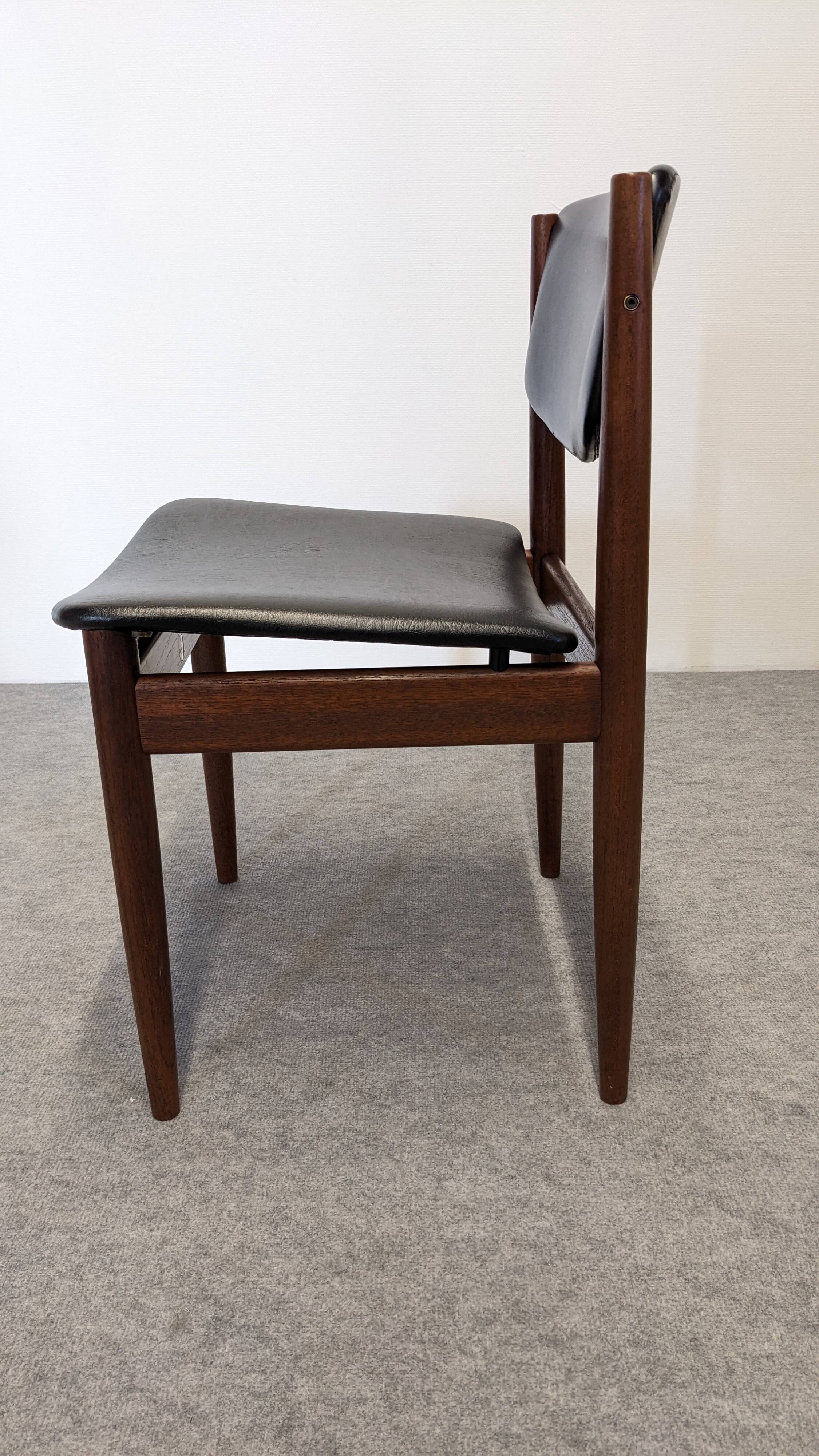 Set of 4 teak chairs by Finn Juhl for France & Son, Denmark 1960.