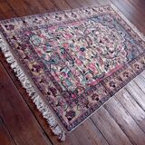 Pakistani wool and silk handmade rug 190x120cm