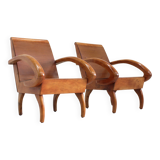 Ensemble de fauteuils du milieu du siècle en bois courbé