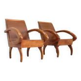 Ensemble de fauteuils du milieu du siècle en bois courbé