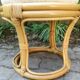 Rattan and bamboo pouf