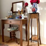 Old art deco wooden dressing table