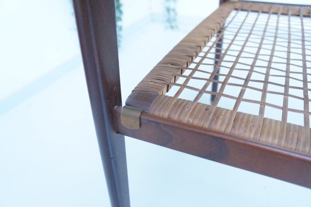 Vintage teak serving trolley Johannes Andersen 1960