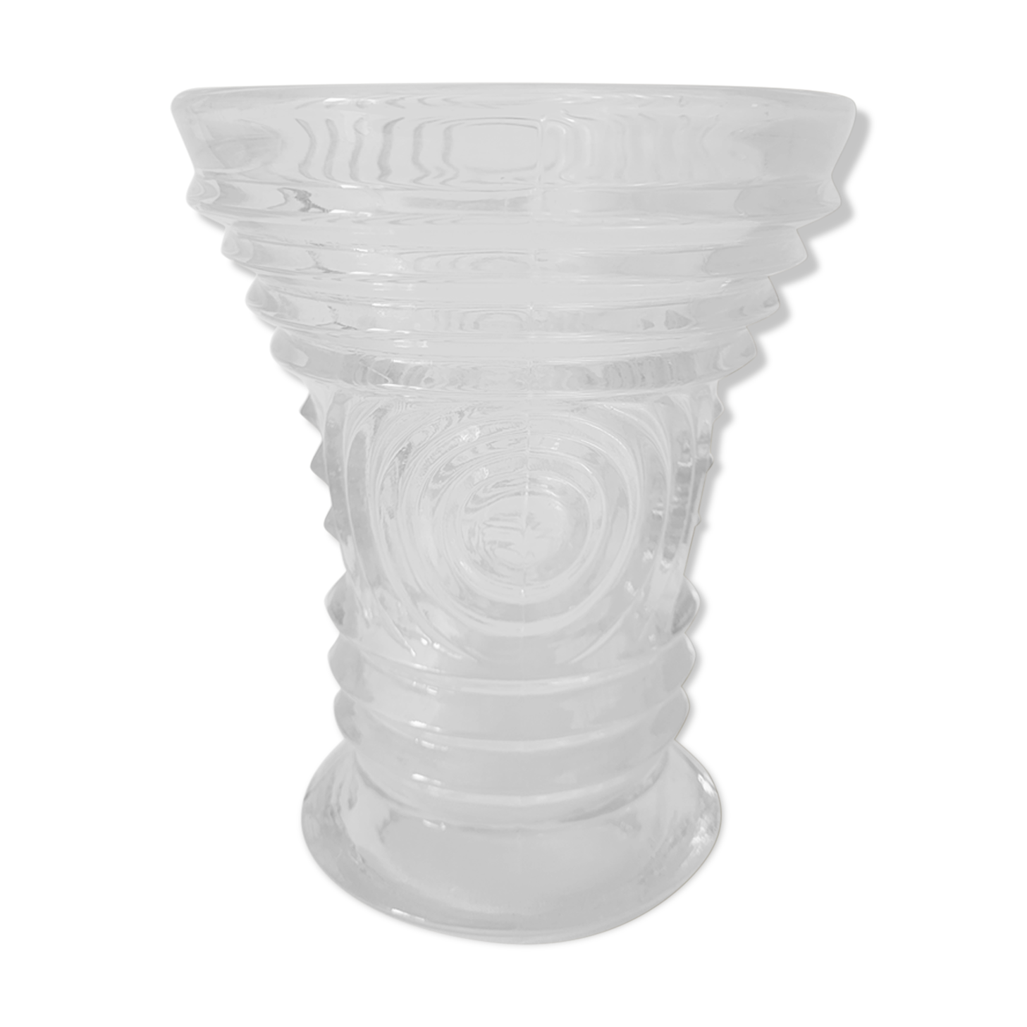 Vase Art deco molded glass
