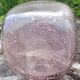 Bouteille en verre soufflé bullé, style verrerie Biot.