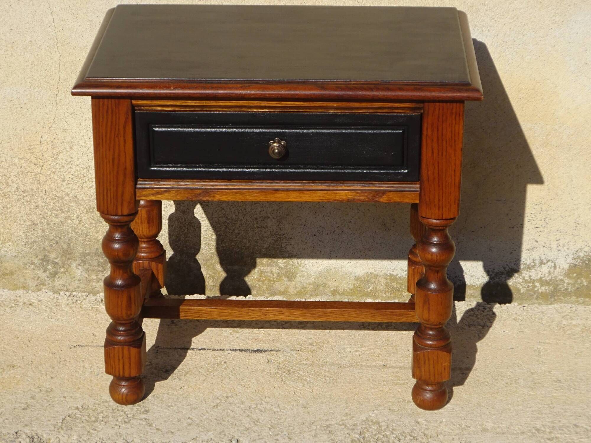 Small rustic bedside table