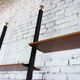 1950s mid-century wall unit teak and iron folding desk & cabinet module