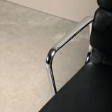 Charles & Ray Eames EA219 Office Chair in Chrome and Black leather, Vitra