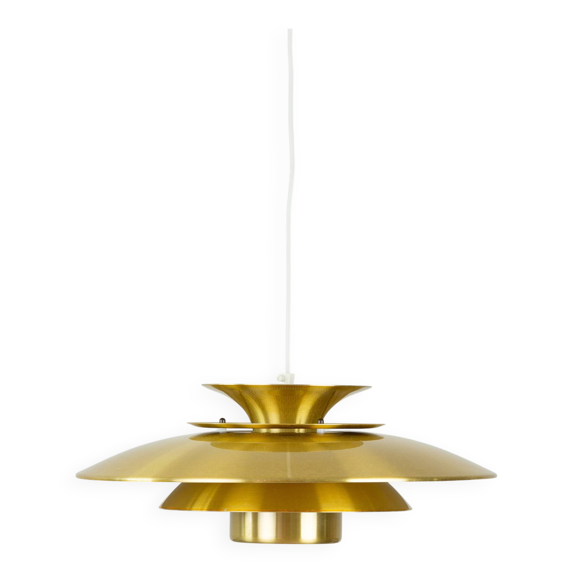 Danish vintage Roma2 pendant lamp by Junge, 1980s