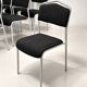 Grey steel chair and black fabric