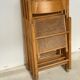 Set of 4 folding chairs, vintage design, wooden structure and canned seat. Around 1970