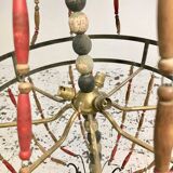 Lustre en perles de bois