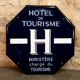 Hotel enamelled plate