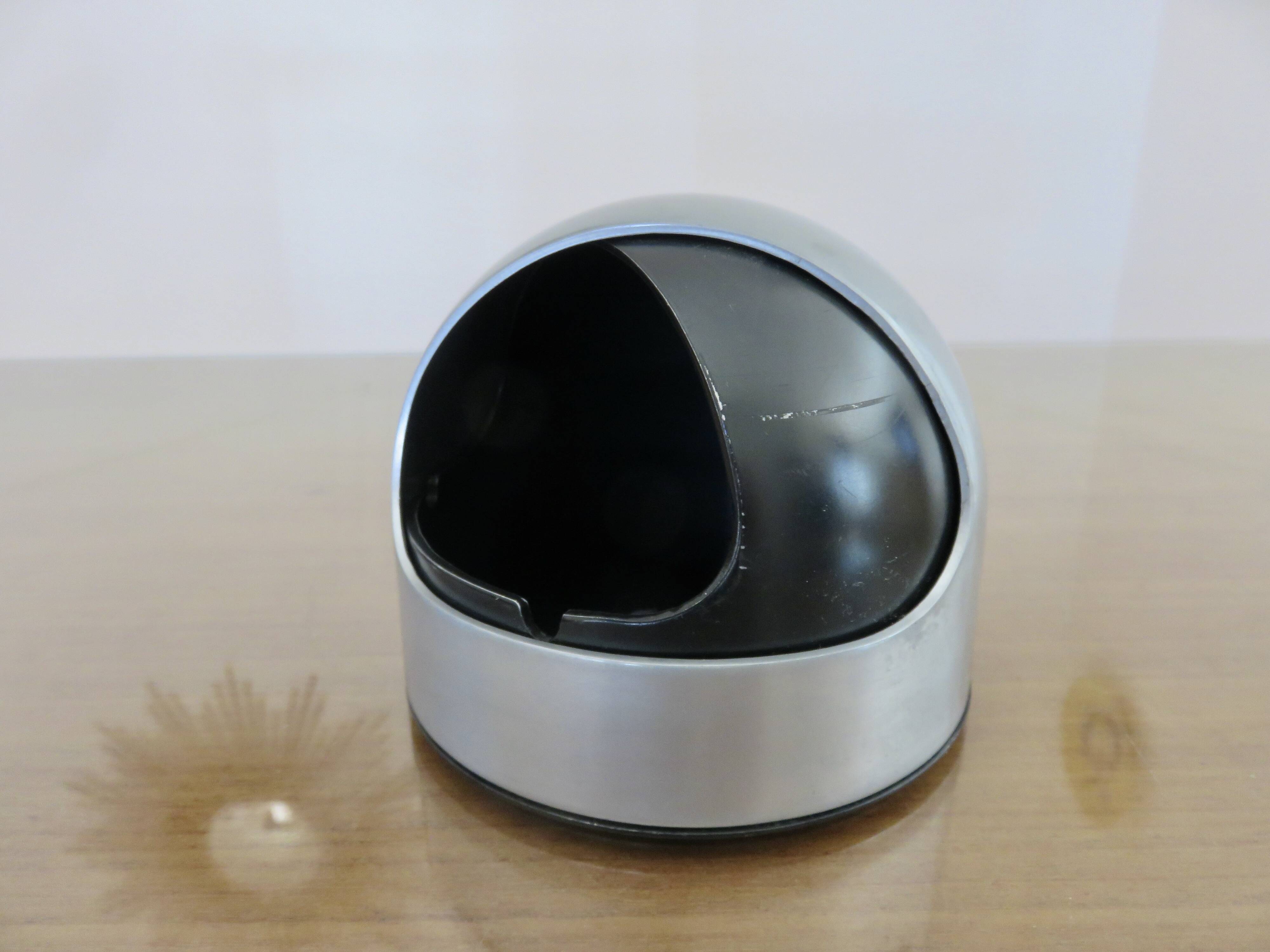 Vintage rotating ashtray "kasco" germany 1960-1970, aluminium