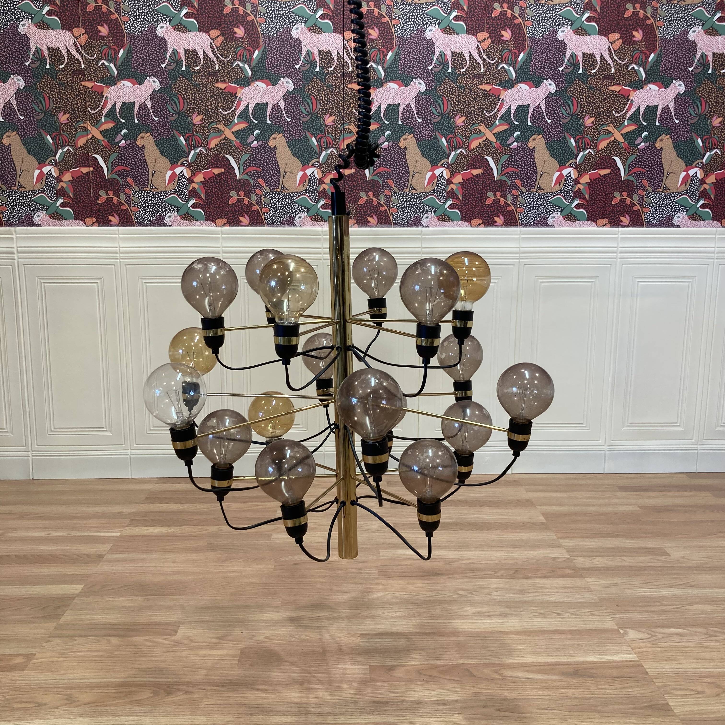 Large vintage metal design pendant light.