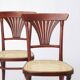 4 chaises de café viennoises en bois et cannage, restaurées, début du XXe siècle