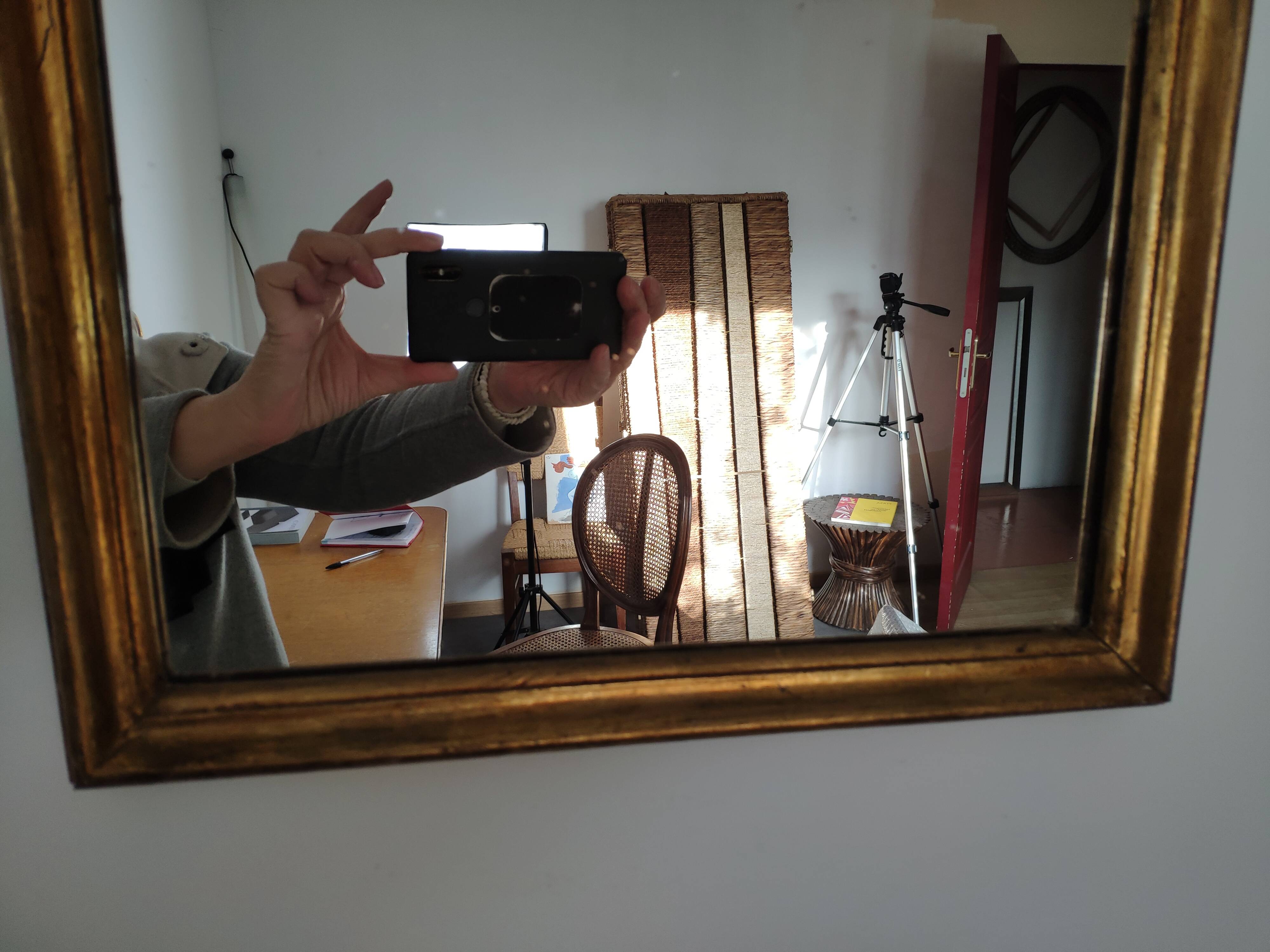 Old gilded mirror, 57x40 cm