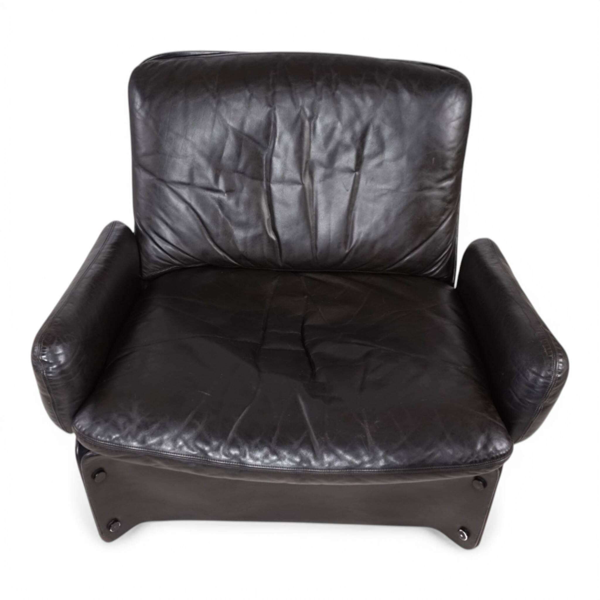 Carl Straub Leather Lounge Chair, 1970