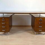Vintage Bauhaus Oak Veneer Desk from Mücke & Melder, 1940s