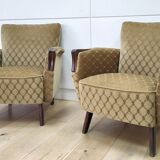 Set of 2 armchairs mid-century